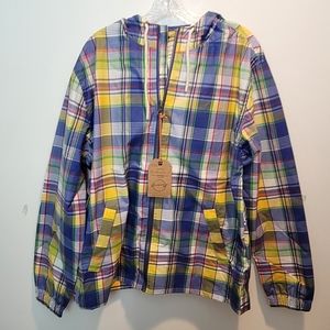 Weatherproof Vintage Mens Plaid Hooded Jacket LG